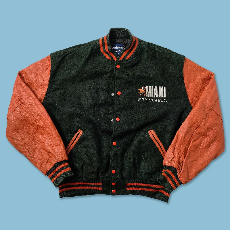 Embellished JacketsVintage Miami Hurricanes Leather Varsity Jacket XLarge