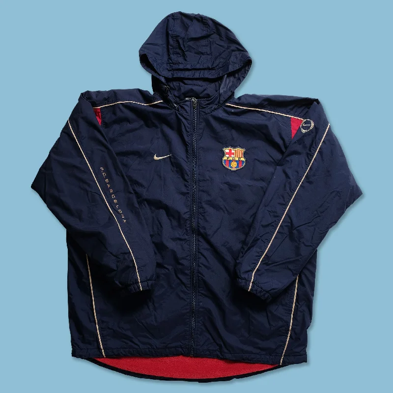 Rainproof JacketsVintage Nike FC Barcelona Padded Jacket XLarge