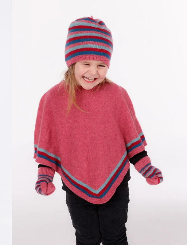 Kids Striped PonchoSpring Knit Tops