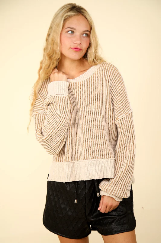 Juliana Striped SweaterGlitter Knit Tops