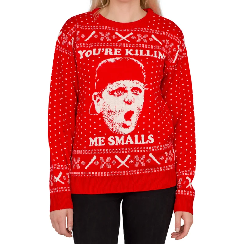 Women's The Sandlot You're Killing Me Smalls Red Ugly Christmas SweaterPolyester Knit Tops