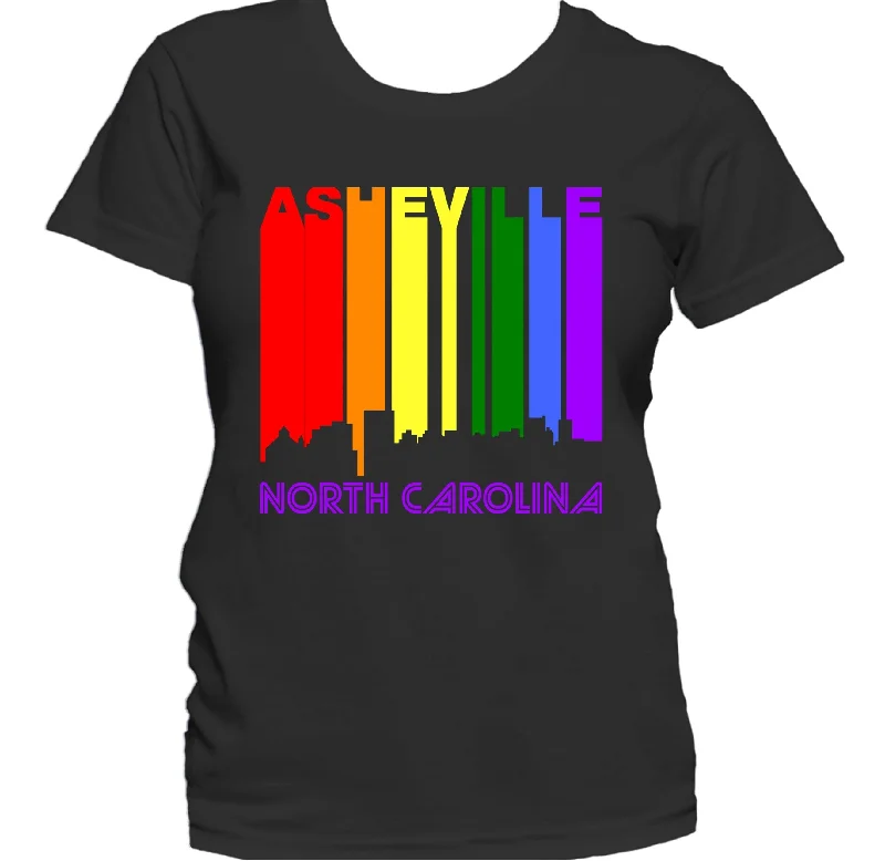 UV-Protection T-ShirtsAsheville North Carolina LGBTQ Gay Pride Skyline Women's T-Shirt