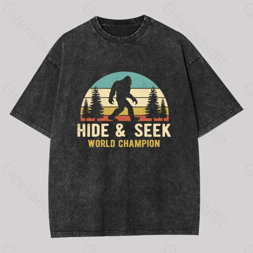 Sheer T-ShirtsBigfoot - Hide And Seek World Champion Washed T-shirt