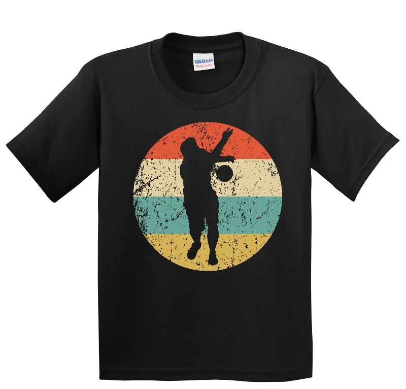 Zippered T-ShirtsBocce Ball Player Silhouette Retro Bocce Youth T-Shirt