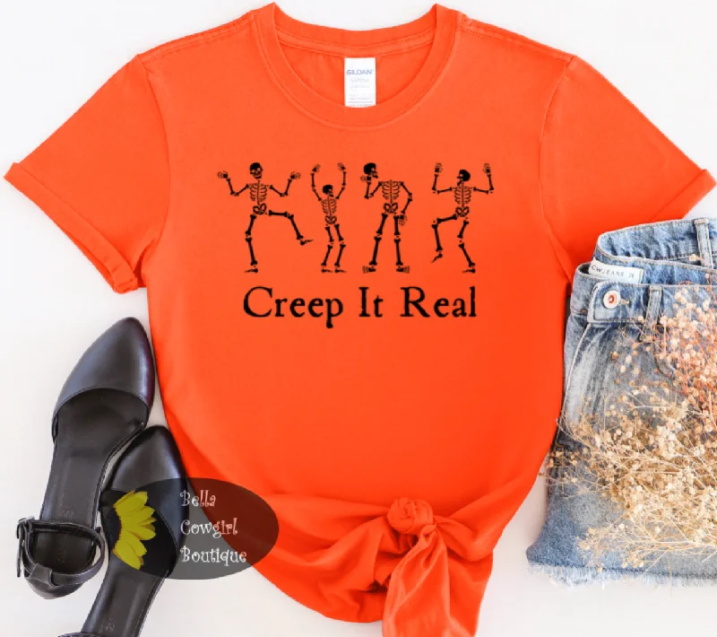 High-Fashion T-ShirtsCreep It Real Skeleton Halloween Women's T-Shirt