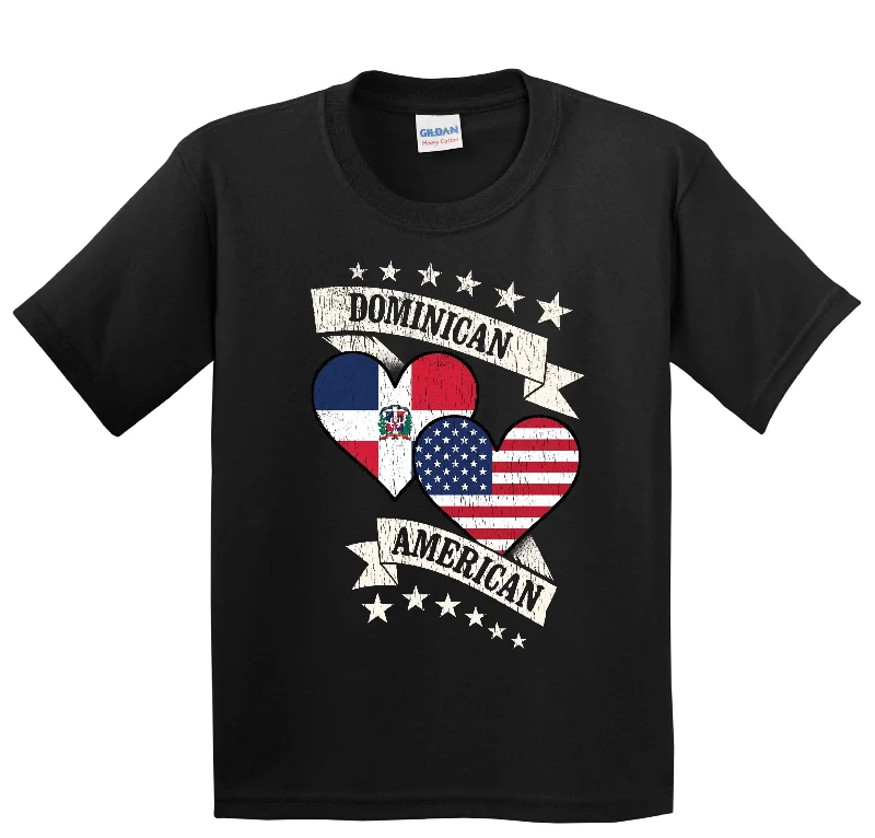 Limited Edition T-ShirtsDominican American Heart Flags Dominican Republic America Youth T-Shirt