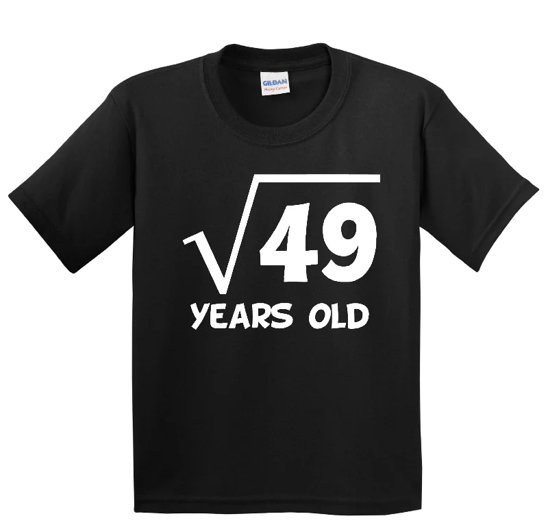 Pocket T-ShirtsKids 7th Birthday Shirt Square Root 7 Years Old Math T-Shirt