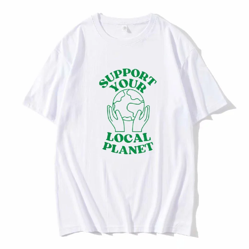 Camping T-ShirtsWomen's Earth Day Theme Graphic T-shirt