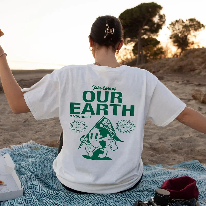 Vintage T-ShirtsWomen's Earth Day Theme Graphic T-shirt