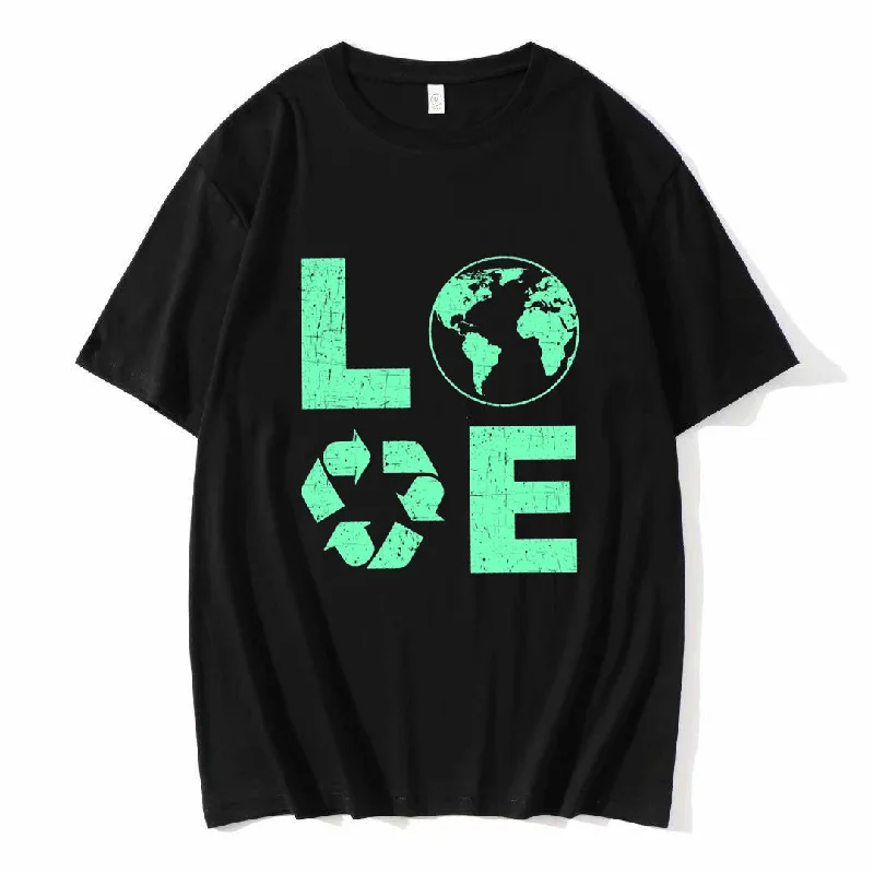 Blended Fabric T-ShirtsWomen's Earth Day Theme Graphic T-shirt