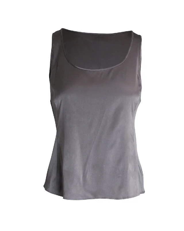 CamisolePhoenixArmani Tank Top in Silver Acetate