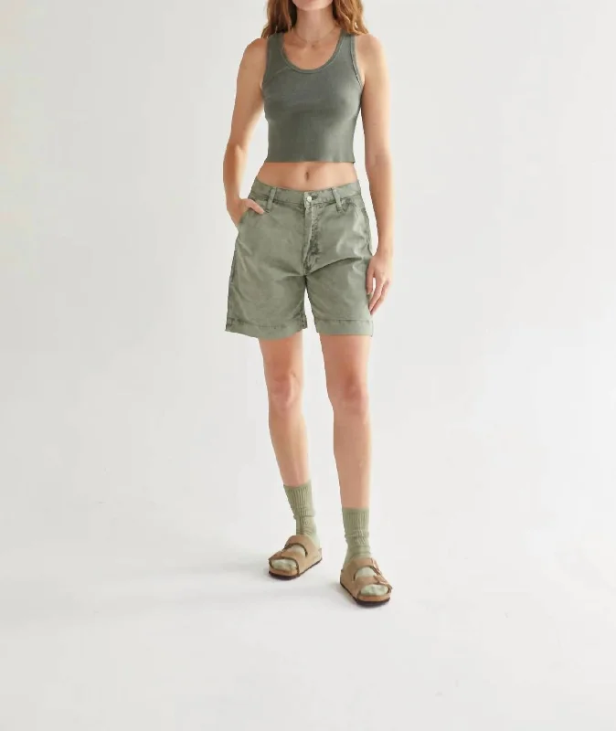 CamisoleTitanBecca Crop Tank Top In Faded Olive