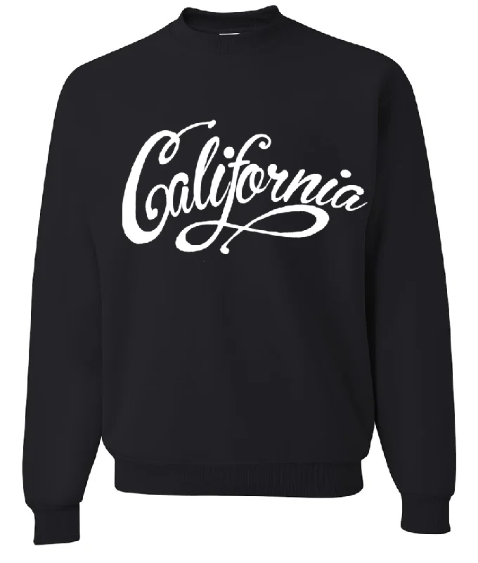 CrewneckprintCalifornia Beach Script Crewneck Sweatshirt