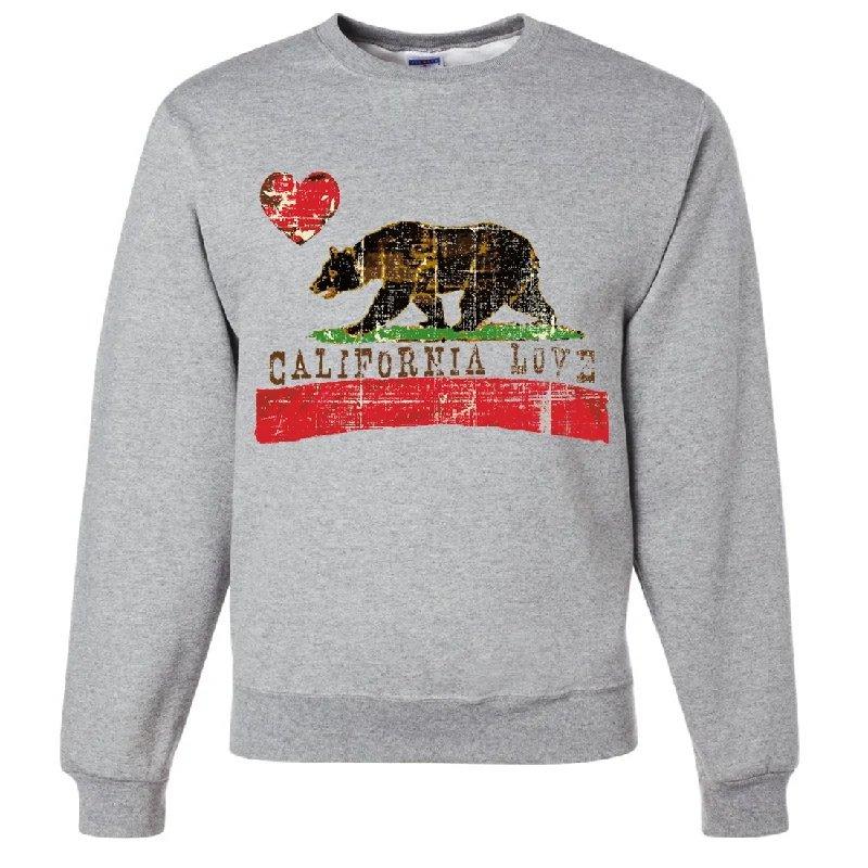 CrewnecktrendCalifornia Love Distressed Crewneck Sweatshirt