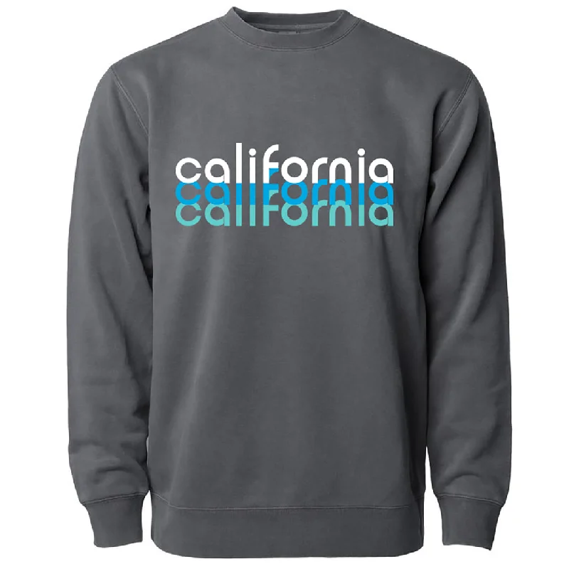 CrewneckmobileCalifornia Ocean Tones Pigment Dyed Crewneck Black