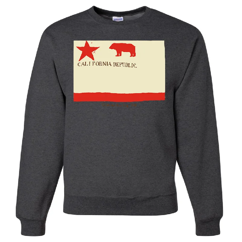 CrewneckprintCalifornia Republic Bear Flag 1846 Crewneck Sweatshirt