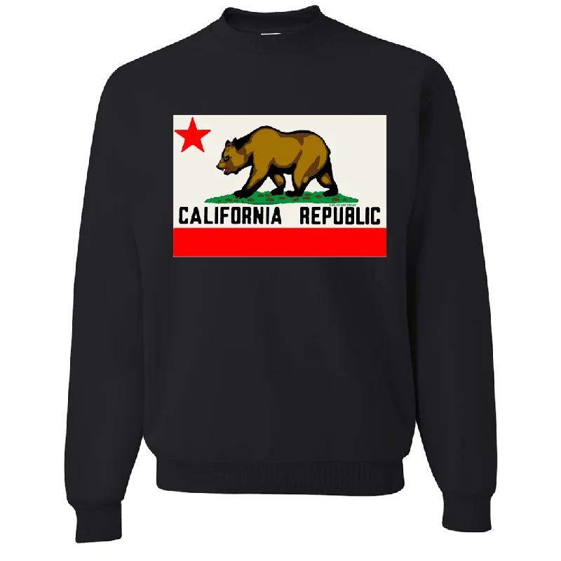 CrewneckcloudCalifornia Republic Original Bear Flag Crewneck Sweatshirt