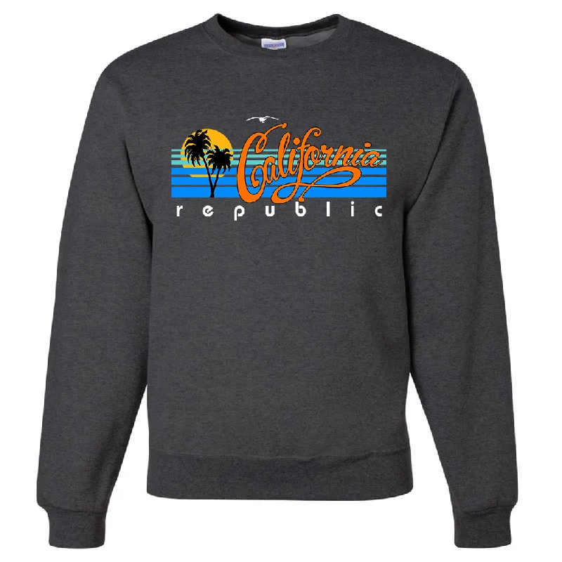 CrewneckappCalifornia Republic Palm Trees Crewneck Sweatshirt