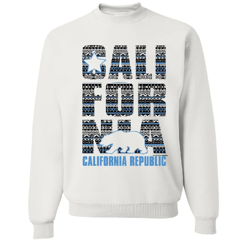 CrewneckoutfitCalifornia Republic Tribal Aztec Crewneck Sweatshirt