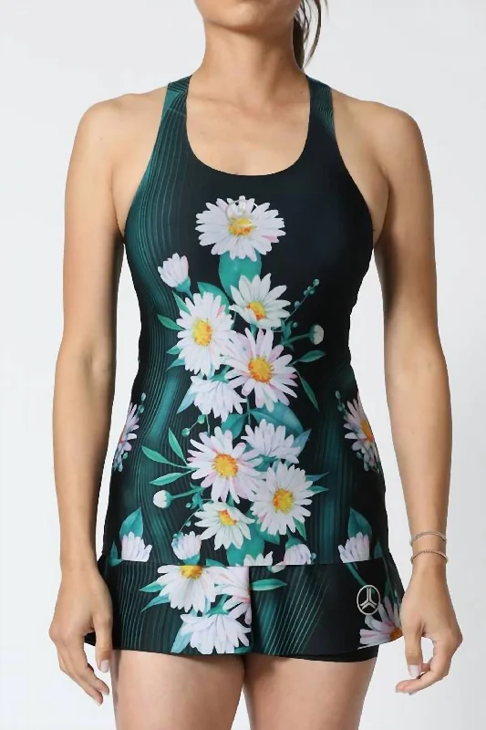 CamisoleCentaurDaisy Tennis Tank Top In Green