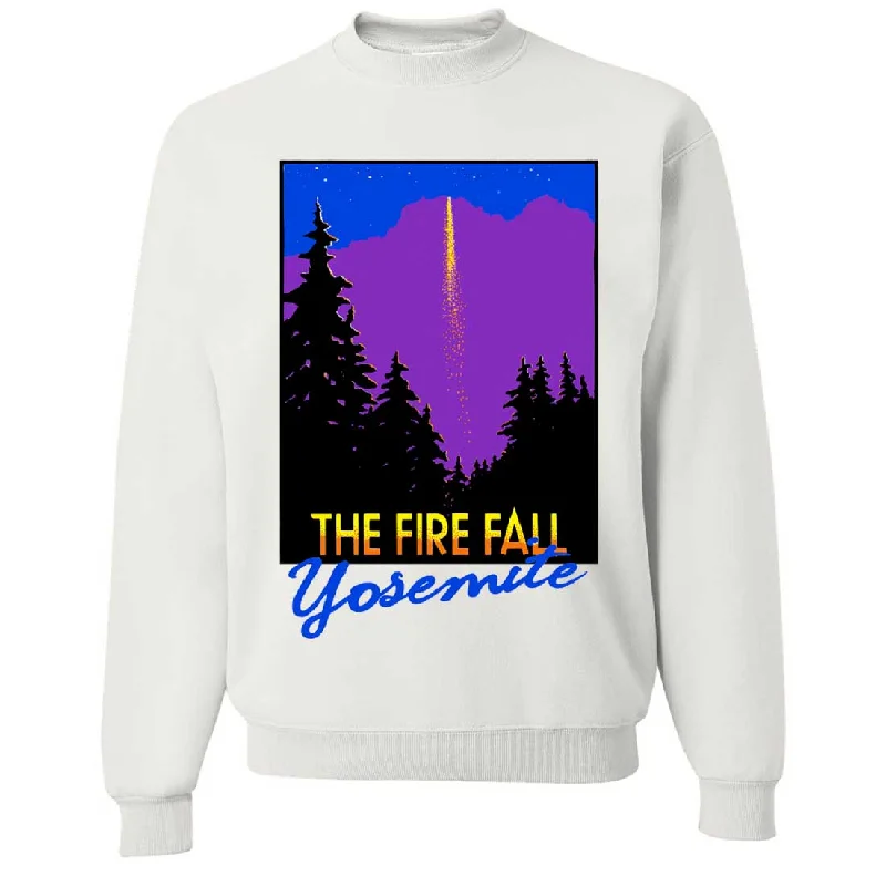 CrewneckwearFire Fall Yosemite California Crewneck Sweatshirt