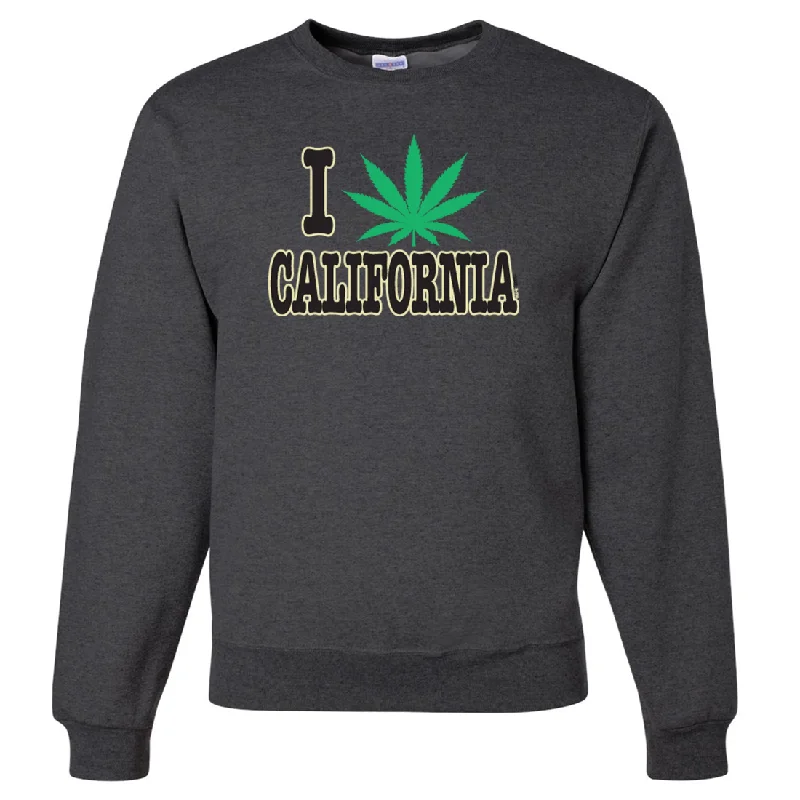 CrewneckfitI Love Pot California Crewneck Sweatshirt