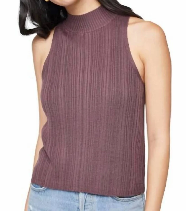 CamisoleOnyxJulian Brown Knit Tank Top In Driftwood