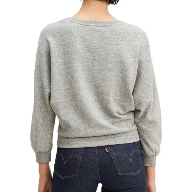 CrewneckstretchLevi's Women's Natalie Crewneck Sweatshirt Gray Size X-Small