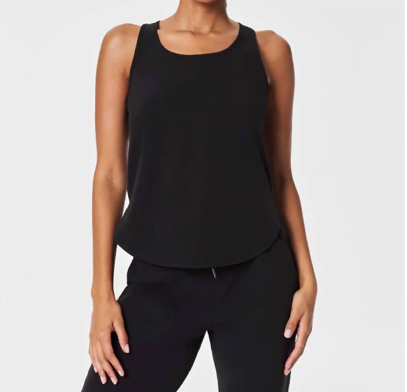 CamisolePeakOut Of Office Shell Tank Top In Very Black