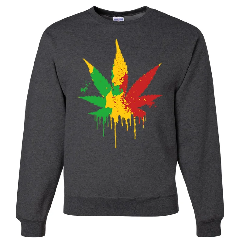 CrewneckcustomRasta Pot Leaf Crewneck Sweatshirt