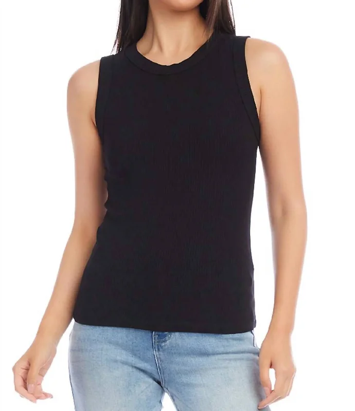 CamisoleRidgeRib Tank In Black