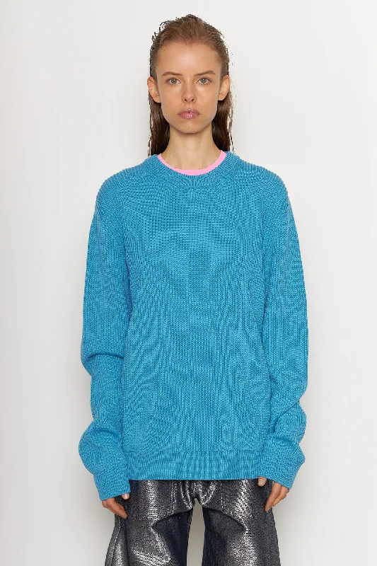 CrewneckappWaterblue Merino Crewneck