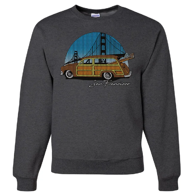 CrewneckspiritSan Francisco Knit Style Woody Crewneck Sweatshirt