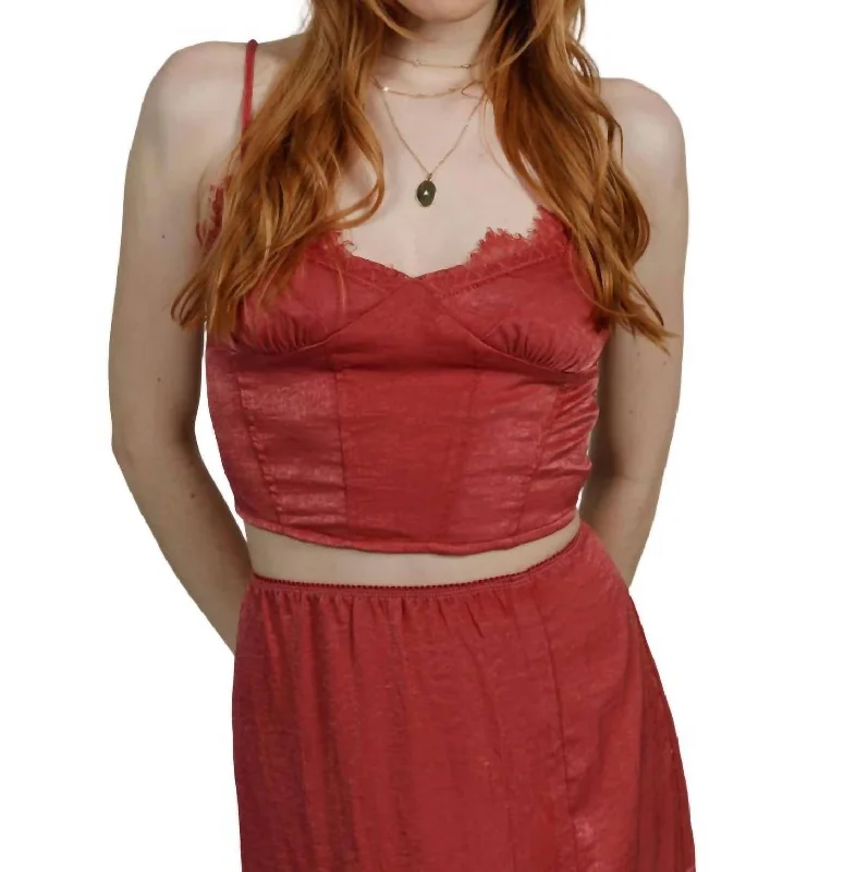 CamisoleDragonSheara Cropped Tank In Dusty Rose