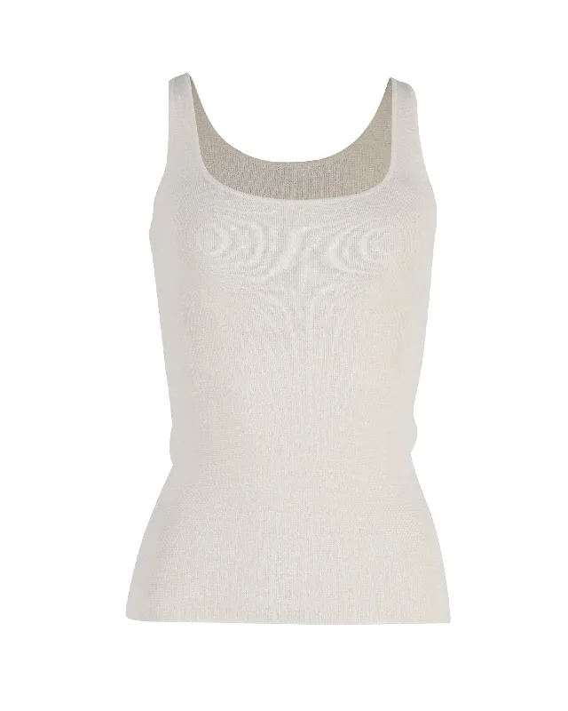 CamisoleChimeraToteme Ribbed Stretch Tank Top in Beige Organic Cotton