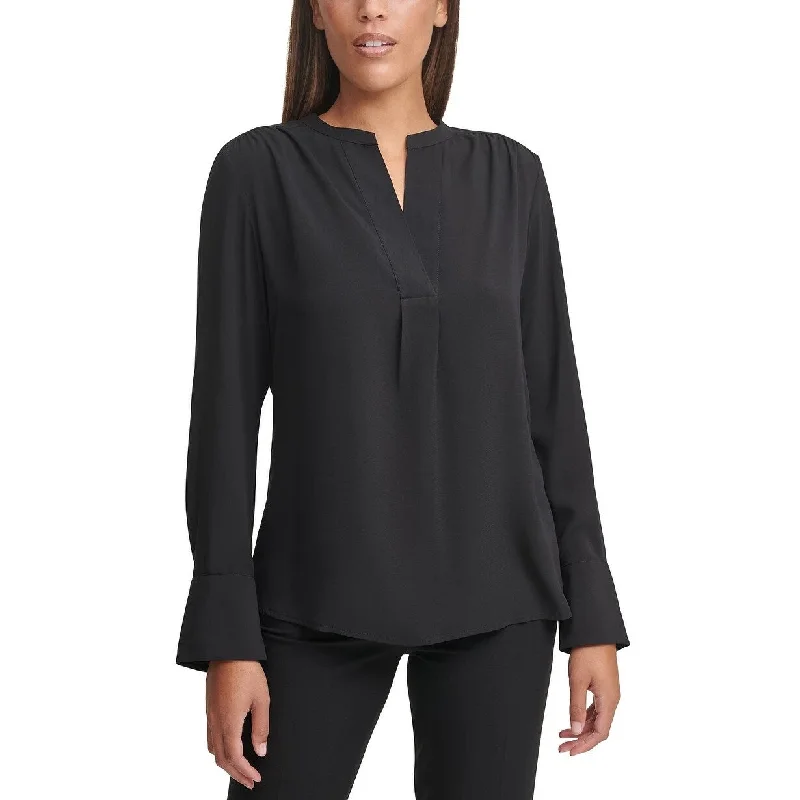 VNeckTopInfinityCalvin Klein Women's V-Neck Blouse Black Size Small