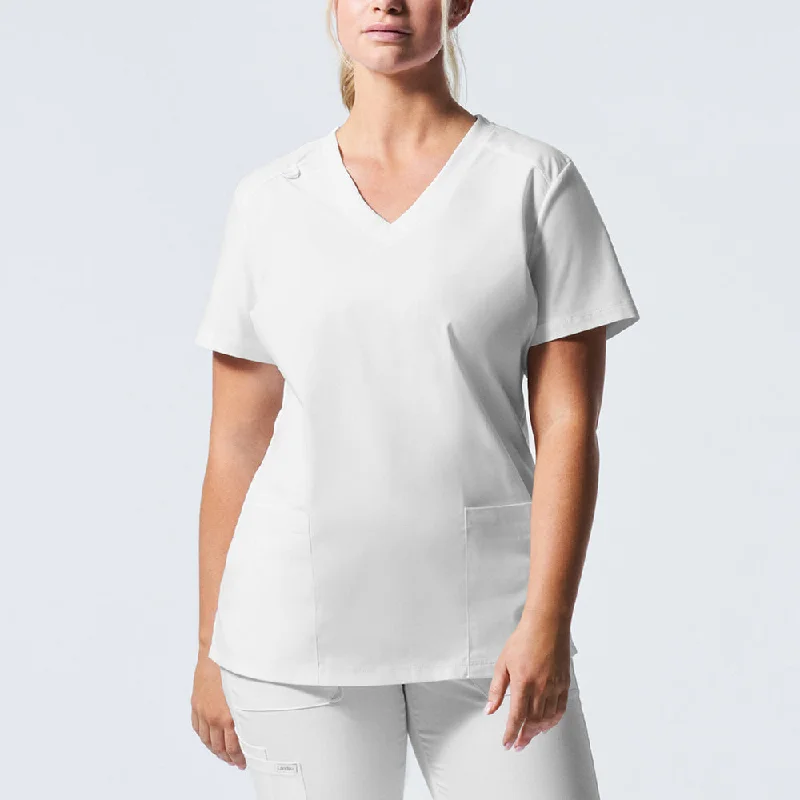 VNeckTopPhoenixLT105 Women's 3-Pocket V-Neck Scrub Top