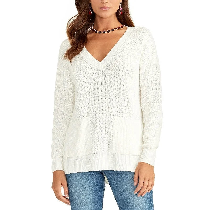 VNeckTopTitanRachel Rachel Roy Women's Knit V-Neck Sweater White Size Medium