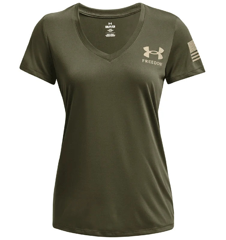 VNeckTopGlowUnder Armour Women's Tech Freedom Short Sleeve V-Neck