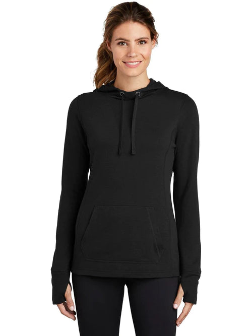 Layered ShirtsSport-Tek Ladies PosiCharge Tri-Blend Wicking Fleece Hooded Pullover