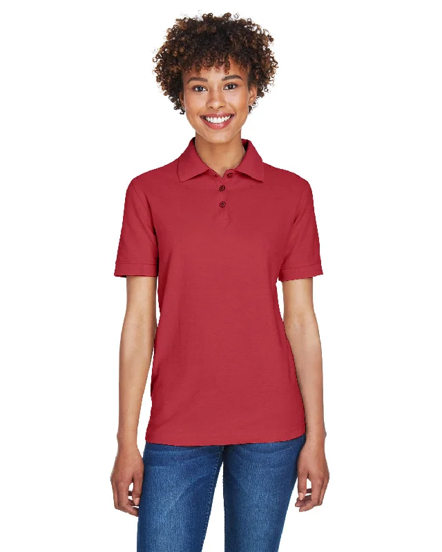 Leather-Paneled ShirtsUltraClub 8541 Ladies' Whisper Piqu Polo