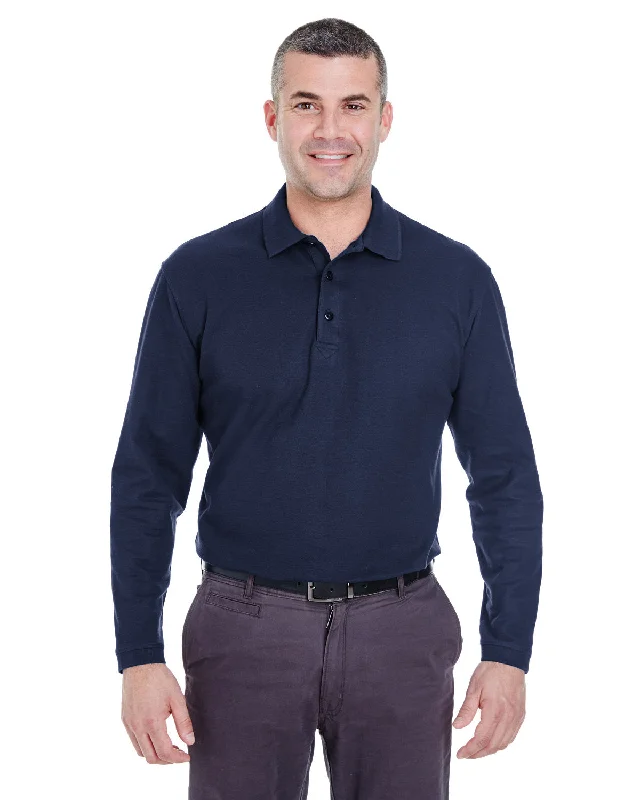 Work ShirtsUltraClub 8542 Adult Long-Sleeve Whisper Piqu Polo