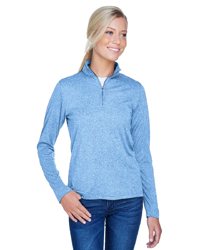 Outdoor ShirtsUltraClub 8618W Ladies' Cool & Dry Heathered Performance Quarter-Zip