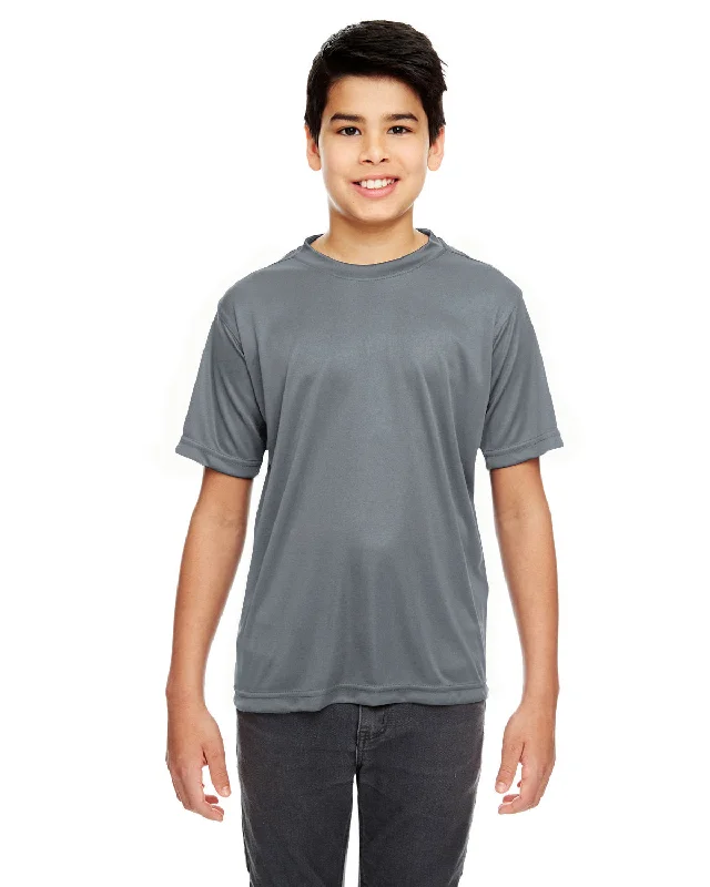 Lace-Up ShirtsUltraClub 8620Y Youth Cool & Dry Basic Performance T-Shirt