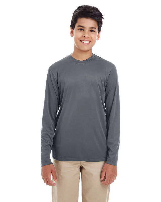 Button-Down ShirtsUltraClub 8622Y Youth Cool & Dry Performance Long-Sleeve Top