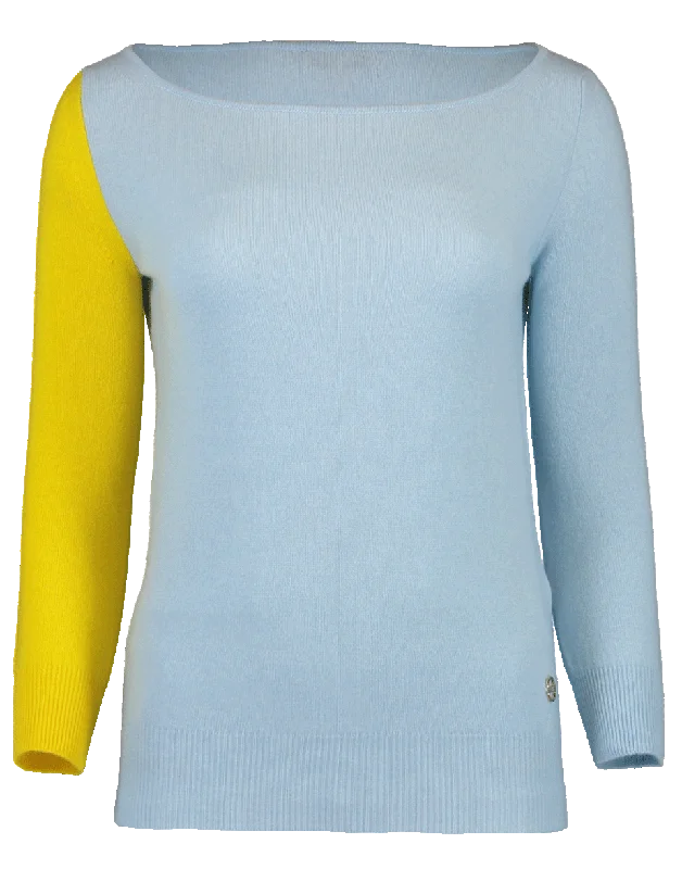 PulloverhenleyBi-Color Knit Pullover