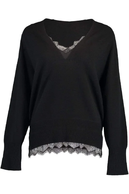 PullovervintageBlack Lace Vee Looker Pullover