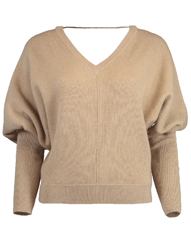 PullovertoneCashmere Bubble Sleeve Pullover