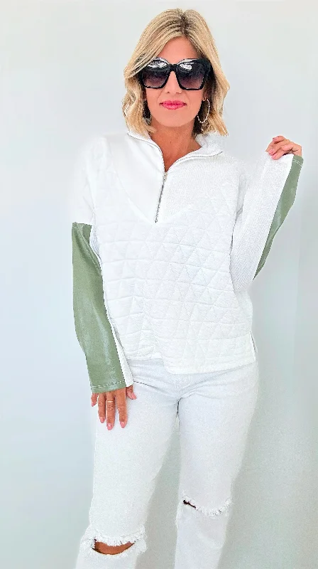 PulloveressentialSierra Quilted Half-Zip Pullover