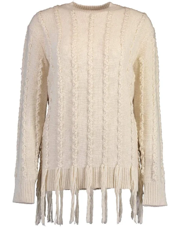 PulloveredgeHand Embroidered Fringe Pullover